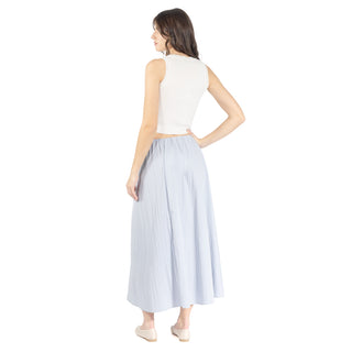 Falda Larga Recta con Pretina Lisa