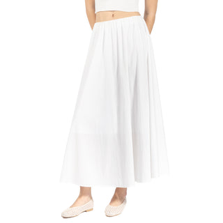 Falda Larga Recta con Pretina Lisa