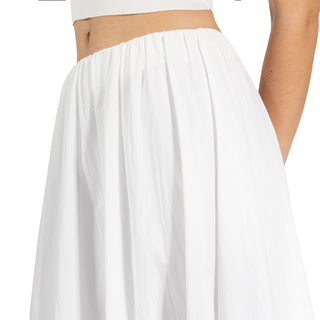 Falda Larga Recta con Pretina Lisa
