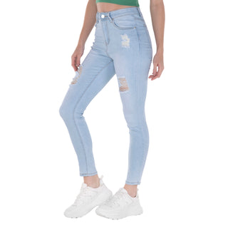 JEANS HIHG WEIST DESTROYER PARA DAMA FOREVER 21