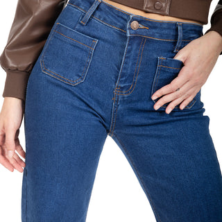 Jeans Wide Leg Premium Tiro Alto