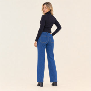 Jeans Wide Leg con Bolsillos para Mujer Forever 21 #color_stone-medio