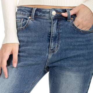 Jeans Straight Fit Premium Tiro Alto