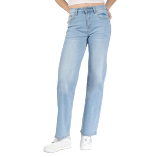 Jeans Denim Fit Wide Leg 5 Bolsillos