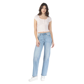 Jeans Denim Fit Wide Leg 5 Bolsillos