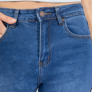 Jeans Denim Fit Wide Leg 5 Bolsillos