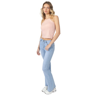 Jeans Flare Denim con 5 Bolsillos