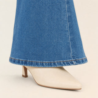 Jeans Flare de Mezclilla con Stretch para Mujer Forever 21 #color_stone