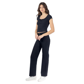 Jeans de Denim Straight Fit  y Deslavado