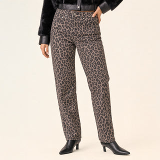 Jeans Straight con Estampado Animal para Mujer Forever 21 #color_multicolor
