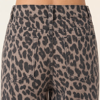 Jeans Straight con Estampado Animal para Mujer Forever 21 #color_multicolor