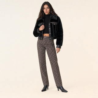 Jeans Straight con Estampado Animal para Mujer Forever 21 #color_multicolor
