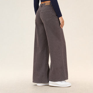 Jeans Wide Leg de Tiro Alto Básico para Mujer Forever 21 #color_café