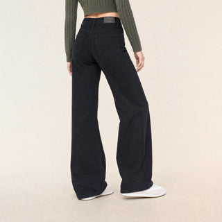 Jeans Wide Leg de Tiro Alto Básico para Mujer Forever 21 #color_negro