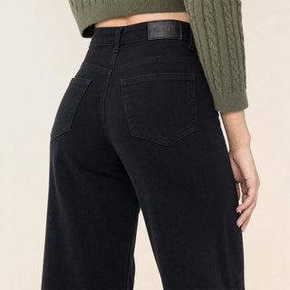 Jeans Wide Leg de Tiro Alto Básico para Mujer Forever 21 #color_negro