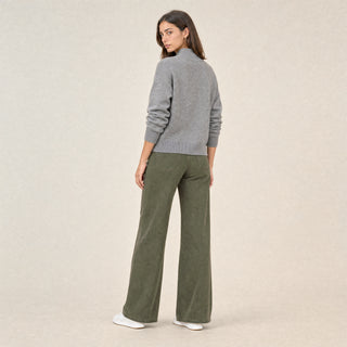 Jeans Wide Leg de Tiro Alto Básico para Mujer Forever 21 #color_olivo