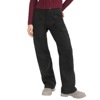 Jeans Cargo Wide Leg con Bolsillos