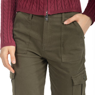 Jeans Cargo Wide Leg con Bolsillos