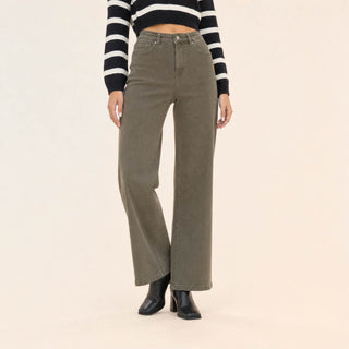 Jeans Flare de Tiro Alto para Mujer Forever 21 #color_café