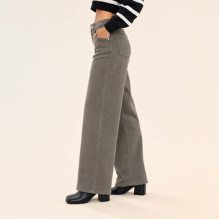 Jeans Flare de Tiro Alto para Mujer Forever 21 #color_café