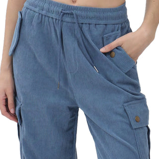 PANTALON PARA MUJER CORDUROY WITH CARGO POCKETS FOREVER 21