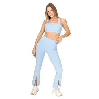 Pantalón Flare de cintura alta con split