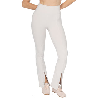 Pantalón Flare de cintura alta con split