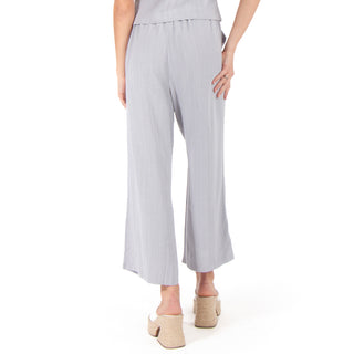 Pantalón Wide Leg de Lino con Cordón