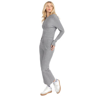 Pantalón Wide Leg Casual Textura Waffle