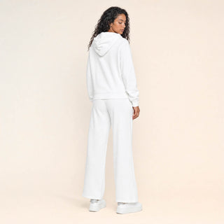 Pantalon Wide Leg con Jareta y Cintura Elástica para Mujer Forever 21 #color_hueso