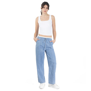 Pantalón Loose Cut con Pretina Amplia y Pinzas Frontales