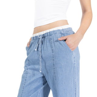 Pantalón Loose Cut con Pretina Amplia y Pinzas Frontales