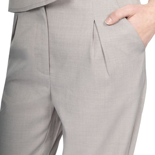 Pantalón de Tiro Alto con Doble Botón en Cintura