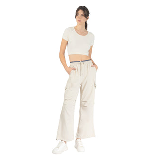Pantalón con Doble Cintura y Jareta
