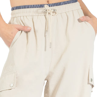 Pantalón con Doble Cintura y Jareta
