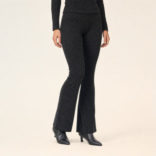 Pantalon Flare de Tiro Alto para Mujer Forever 21 #color_negro