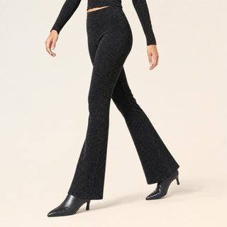 Pantalon Flare de Tiro Alto para Mujer Forever 21 #color_negro