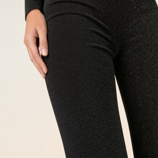 Pantalon Flare de Tiro Alto para Mujer Forever 21 #color_negro
