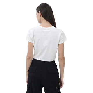 BASIC COTTON SHORT SLEEVE CROP T-SHIRT