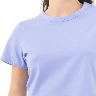 BASIC COTTON SHORT SLEEVE CROP T-SHIRT