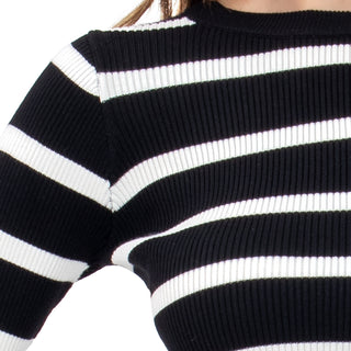 PLAYERA PARA MUJER KNIT CROP WITH STRIPES FOREVER 21