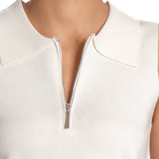 TOP CON CUELLO POLO & TRENDY ZIP FRONT