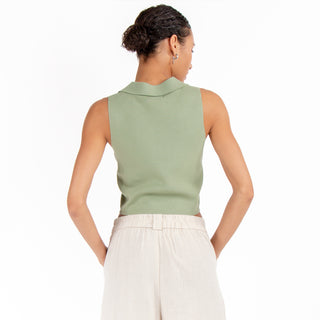 TOP CON CUELLO POLO & TRENDY ZIP FRONT