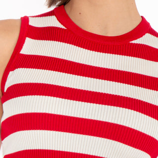 FITTED CROP TOP WITH STRIPES