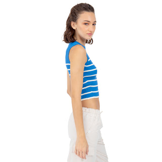 TOP DE PUNTO CON RAYAS PARA MUJER FOREVER 21