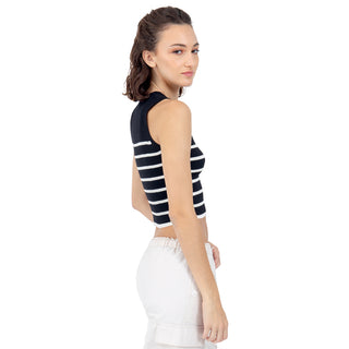 TOP DE PUNTO CON RAYAS PARA MUJER FOREVER 21