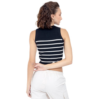 TOP DE PUNTO CON RAYAS PARA MUJER FOREVER 21