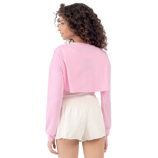 Playera Estampada Cropped Manga Larga