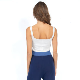 Top Slim Fit Tejido en  Contraste