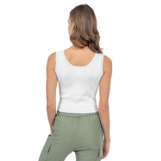 Top Corto Slim con Contraste